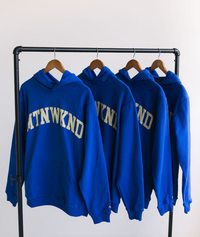 Collegiate Hoodie Cobalt Blue & Off White