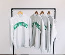 Collegiate Hoodie Ash Grey & Green