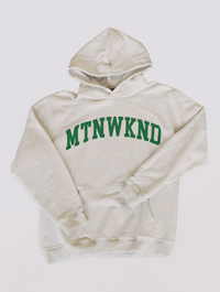 Collegiate Hoodie Ash Grey & Green